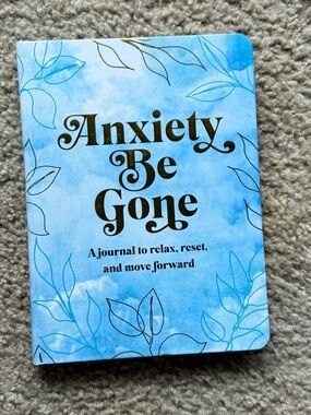 Anxiety Be Gone Blue Journal - Guided Wellness Journal Notebook Hardcover